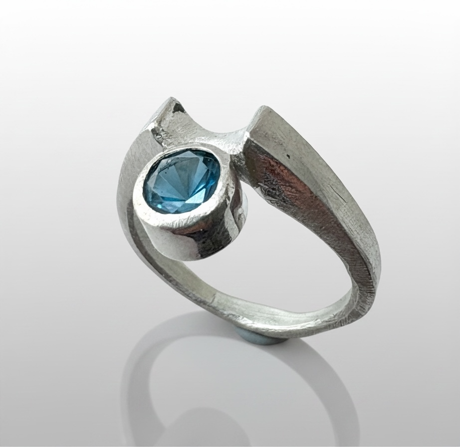 Sculptural Topaz Ring