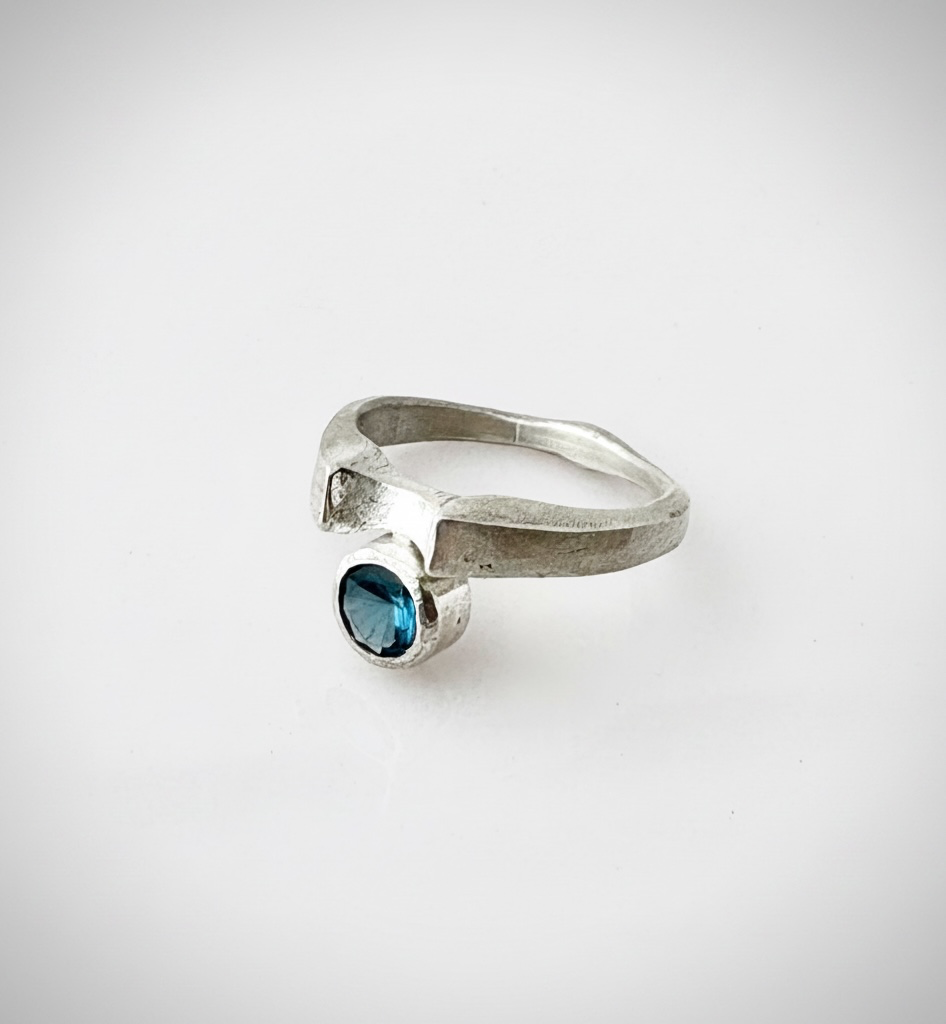Sculptural Topaz Ring